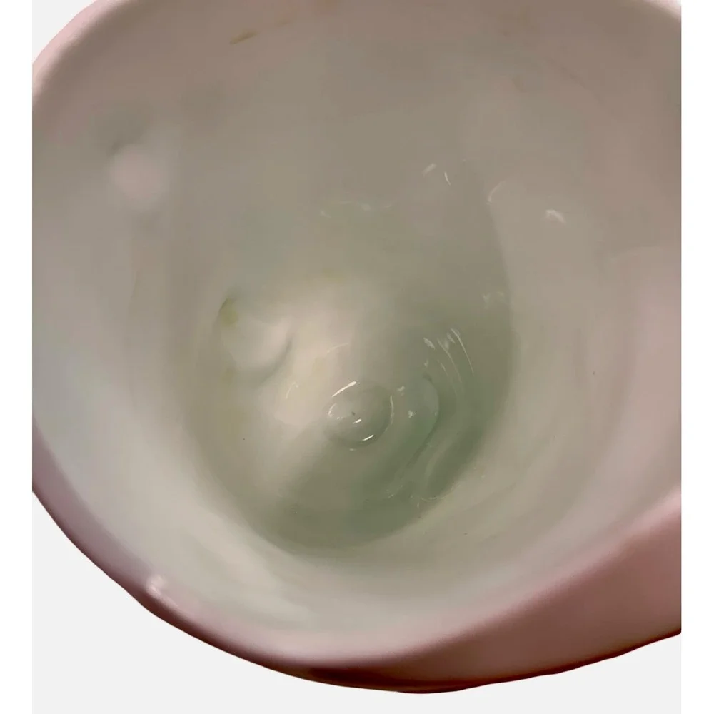 Vintage White‎ Milk Glass Grape Harvest Pedestal Pitcher Vase Planter 9